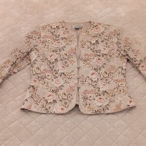 Adrianna Papell Floral Embroidered Blazer